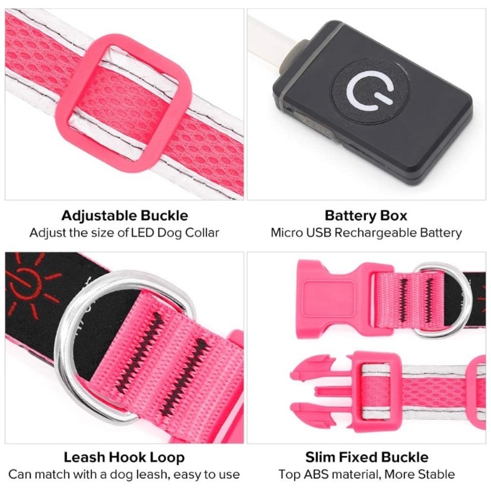 🆕 Clan-x LED Dog Collar, USB Rechargeable& Adjustable - Picture 6 of 7